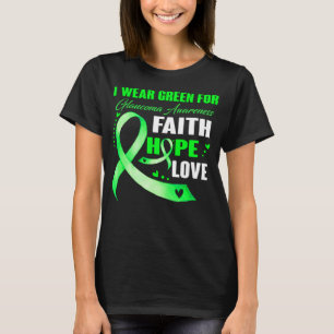 Camiseta Eu Visto Verde Para A SENSIBILIZAÇÃO GLAUCOMA Fé E
