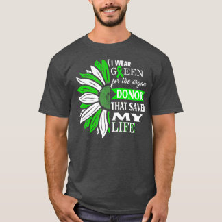 Camiseta Eu Visto Verde Para Doador De Órgãos Que Salvou Mi