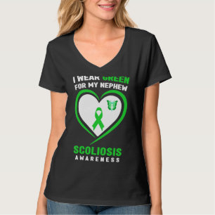 Camiseta Eu Visto Verde Para Minha Consciência Da Escoliose