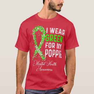 Camiseta Eu Visto Verde Para Minha Consciência Mental Poppi