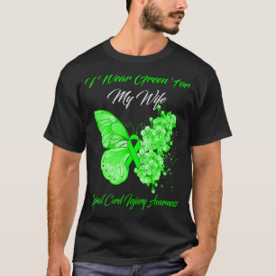 Camiseta Eu Visto Verde Para Minha Esposa Ferimento Da Medu