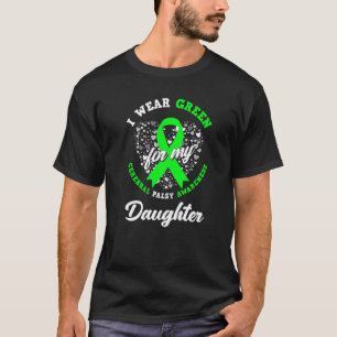 Camiseta Eu Visto Verde Para Minha Filha Cerebral Palsy Awa
