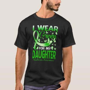 Camiseta Eu Visto Verde Para Minha Filha Scoliose Consciênc