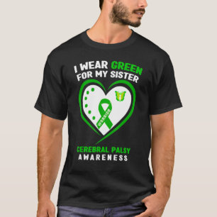 Camiseta Eu Visto Verde Para Minha Irmã Cerebral Awarenes