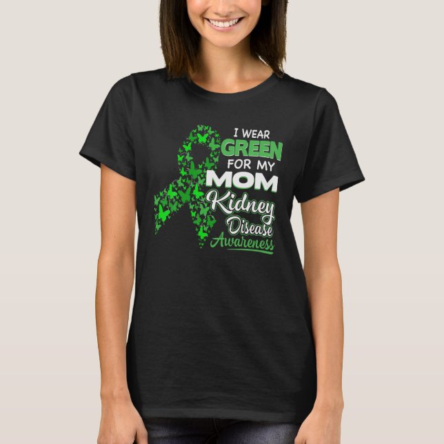 Camiseta Eu Visto Verde Para Minha Mãe - Sensibilização Par (Frente)