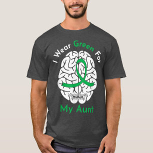 Camiseta Eu Visto Verde Para Minha Tia Sensibilização Para 