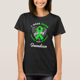 Camiseta Eu Visto Verde Para O Meu Avô Cerebral Palsy Aware