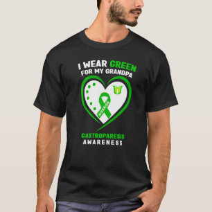 Camiseta Eu Visto Verde Para O Meu Avô Gastroparesis Awaren