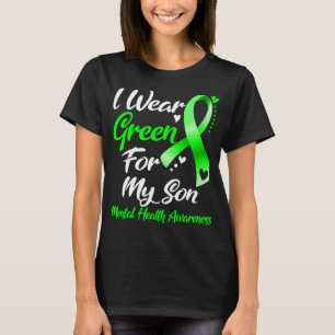 Camiseta Eu Visto Verde Para O Meu Filho Consciência Mental