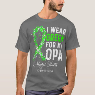 Camiseta Eu Visto Verde Para O Meu Mo De Sensibilização Par