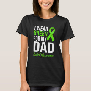 Camiseta Eu Visto Verde Para O Meu Pai Cerebral Sensibiliza