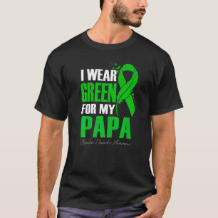 Camiseta Eu Visto Verde Para O Meu Papa Awarenes Da Perturb