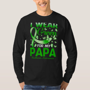Camiseta Eu Visto Verde Para O Meu Papa Scoliose Manteiga D