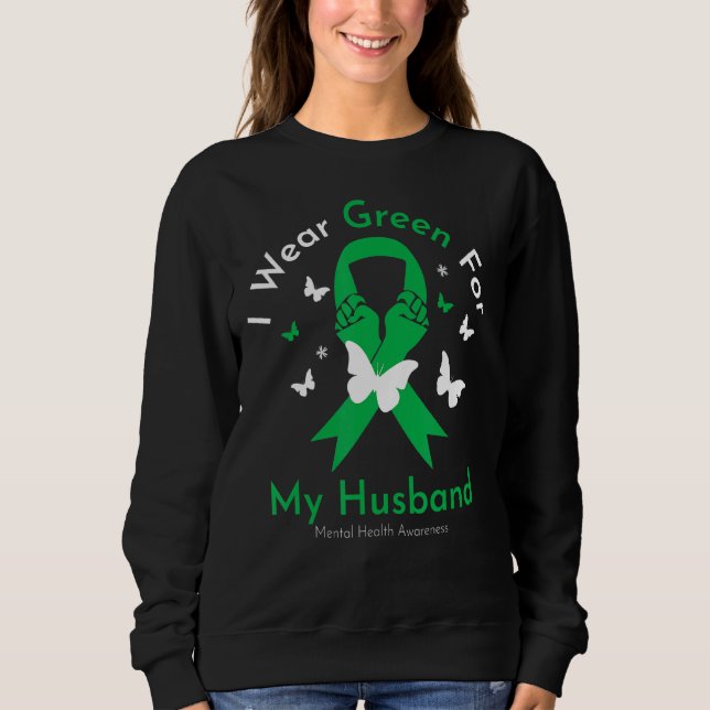 Camiseta Eu Visto Verde Para Os Meus Amigos Da Saúde Mental (Frente)
