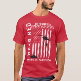 Camiseta Eu Visto Vermelho Às Sextas-Feiras Apoio Militar V