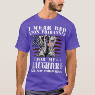 Camiseta Eu Visto Vermelho Às Sextas-Feiras Para Minha Filh