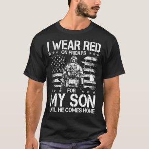 Camiseta Eu Visto Vermelho Às Sextas-Feiras Para O Meu FILH