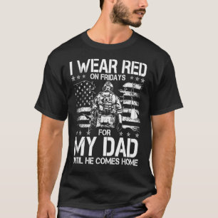 Camiseta Eu Visto Vermelho Às Sextas-Feiras Para O Meu Pai 