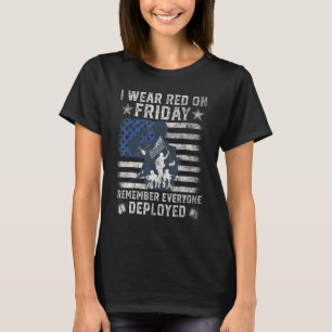 Camiseta Eu Visto Vermelho Na Sexta-Feira Para Lembrar Todo