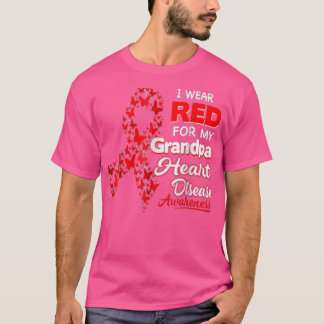 Camiseta Eu visto Vermelho Para a Consciência da Doença Car