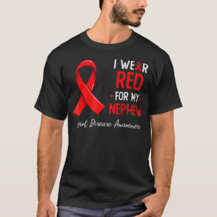 Camiseta Eu visto Vermelho para a consciência da Doença Car