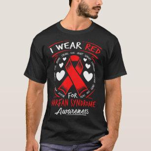 Camiseta Eu Visto Vermelho Para A Consciência Da Síndrome D