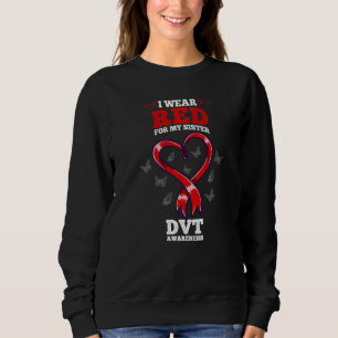 Camiseta Eu Visto Vermelho Para A Minha Irmã Sensibilizar A