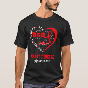 Camiseta Eu Visto Vermelho Para A Minha Mãe Consciência Da