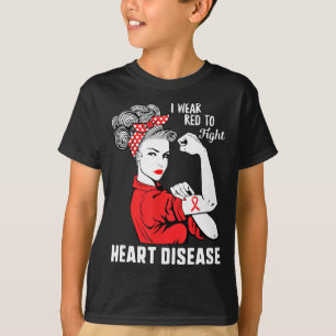 Camiseta Eu Visto Vermelho Para Combater A Consciência Da D