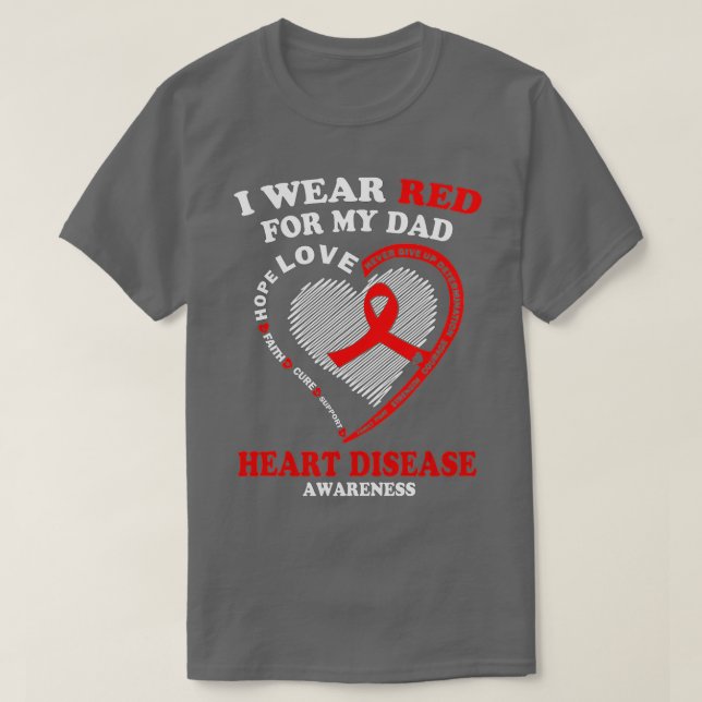 Camiseta Eu Visto Vermelho Para Meu Presente De Consciência (Frente do Design)