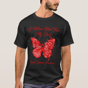 Camiseta Eu Visto Vermelho Para Minha Consciência Da Doença