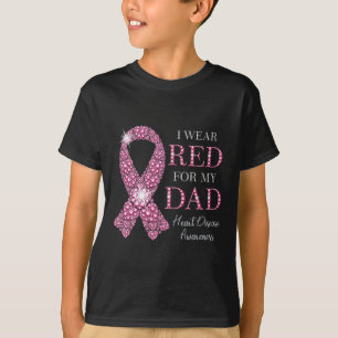 Camiseta Eu Visto Vermelho Para Minha Doença Cardíaca De Fi