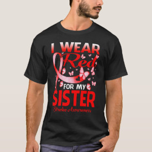 Camiseta Eu Visto Vermelho Para Minha Irmã Causar Consciênc