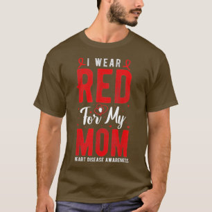 Camiseta Eu Visto Vermelho Para Minha Mãe, Mês De Consciênc
