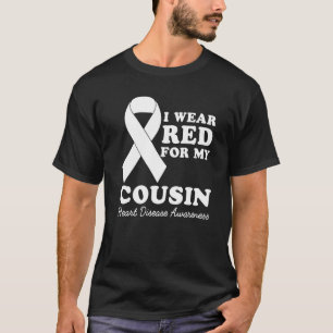 Camiseta Eu Visto Vermelho Para Minha Peste Doença Cardíaca