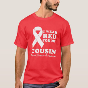 Camiseta Eu Visto Vermelho Para Minha Peste Doença Cardíaca