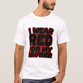 Camiseta Eu Visto Vermelho para o Meu Irmão