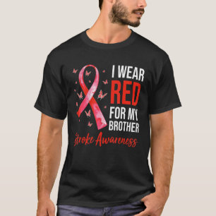 Camiseta Eu Visto Vermelho Para O Meu Irmão Enganar A Consc