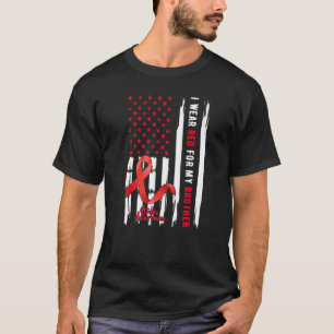 Camiseta Eu Visto Vermelho Para O Meu Irmão Enganar A Consc
