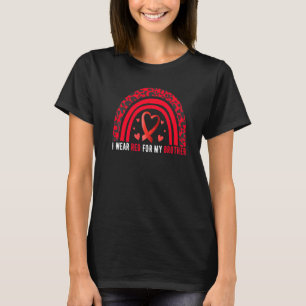 Camiseta Eu Visto Vermelho Para O Meu Irmão Enganar A Consc