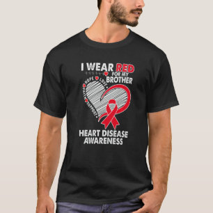 Camiseta Eu Visto Vermelho Para Sensibilização Irmão Contra