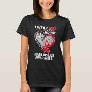 Camiseta Eu Visto Vermelho Para Sensibilização Irmão Contra