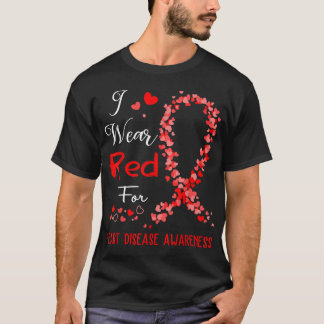 Camiseta Eu Visto Vermelho Para Sensibilizar Doenças Cardía