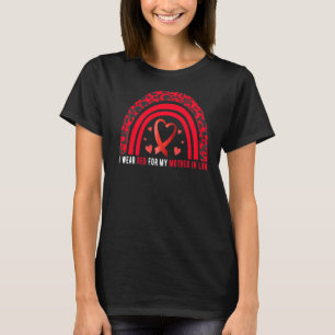 Camiseta Eu Visto Vermelho Pela Minha Mãe Em Lei, Choco A C