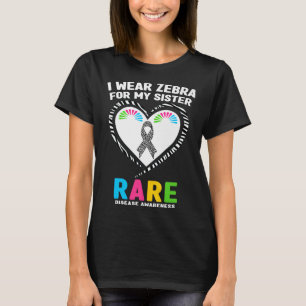 Camiseta Eu Visto Zebra Para A Minha Irmã Sensibilização Ra