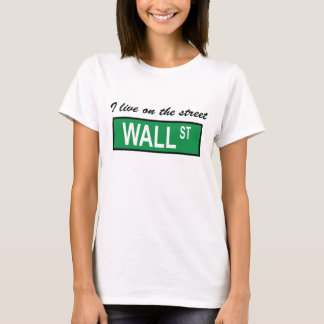 Camiseta "Eu vivo a boneca T das senhoras no Wall Street da