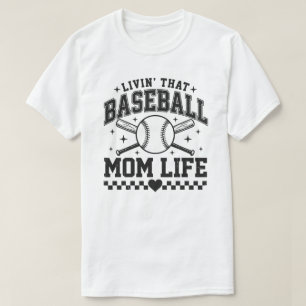 Camiseta Eu Vivo a Vida de Mãe de Jogador de Beise