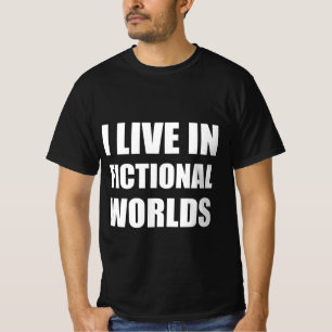 Camiseta Eu vivo em mundos fictícios