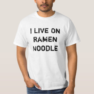 Camiseta Eu vivo no macarronete de Ramen