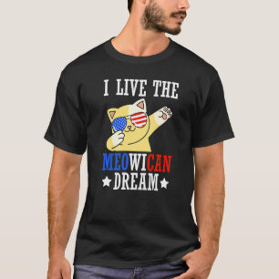 Camiseta Eu Vivo O Sonho Meowicano Dia Da Independência Dab